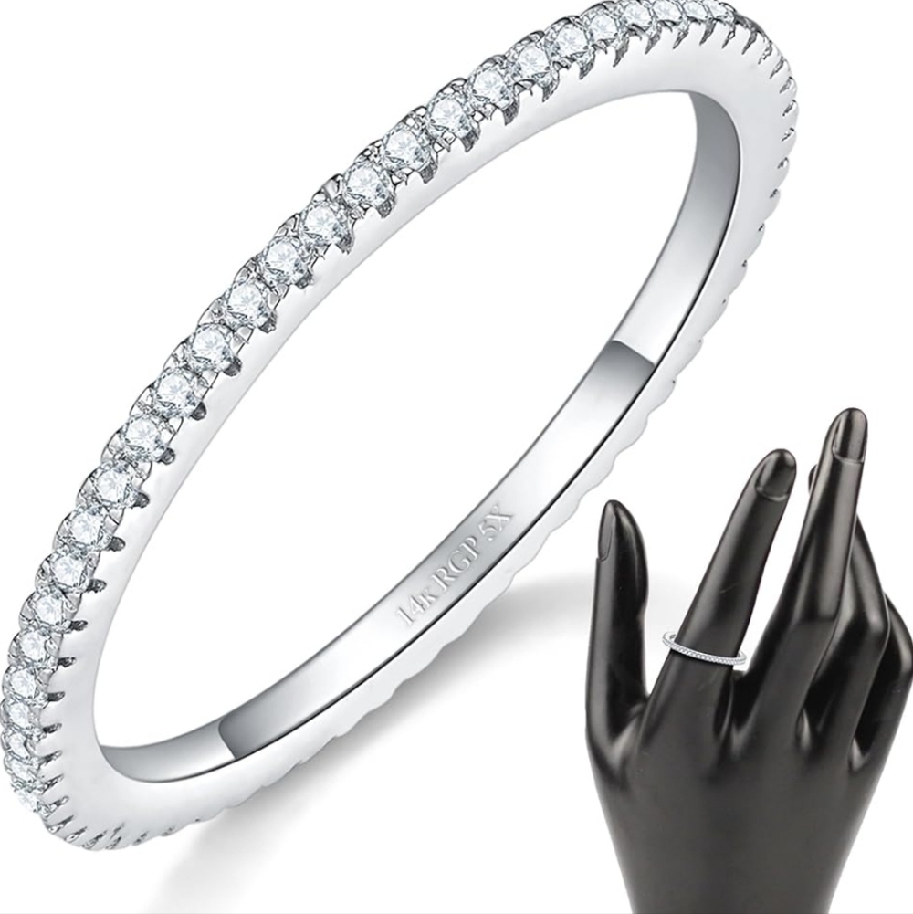 LARA Silver Diamond Eternity Ring